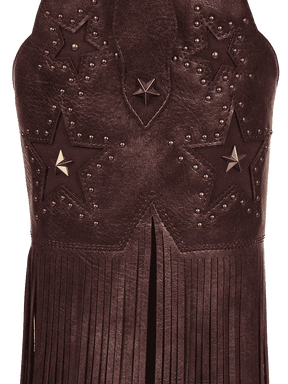 Burgundy-star-studs-fringes-pu-western-boots