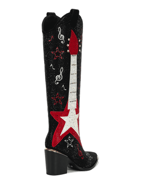 Classic-star-guitar-rhinestone-high-heel-western-boots