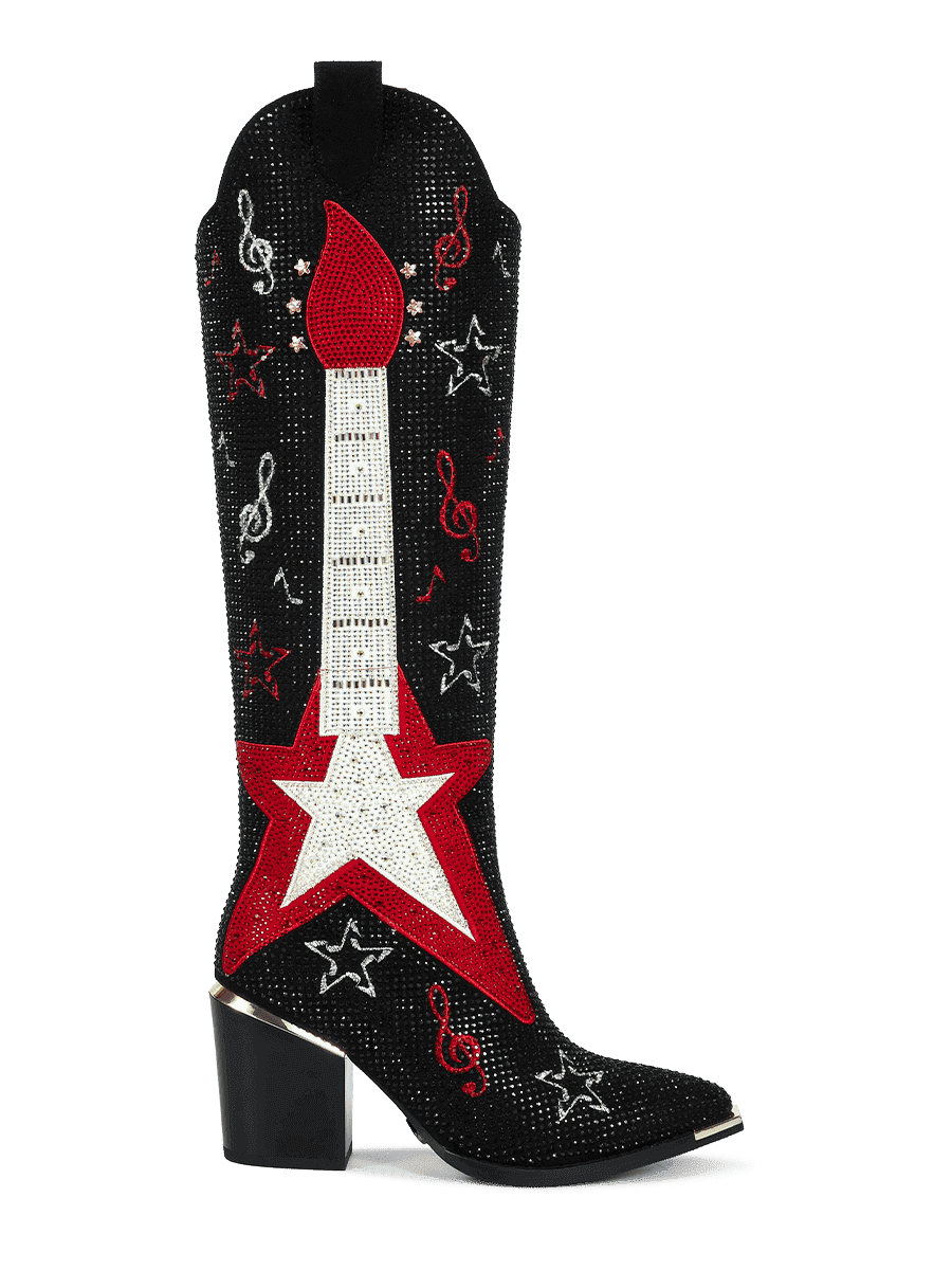 Classic-star-guitar-rhinestone-pull-on-western-boots