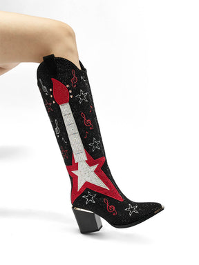 Classic-star-guitar-rhinestone-wetkiss-western-boots