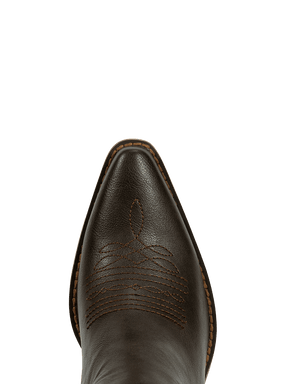 Dark-brown-star-studs-fringes-pointy-western-boots