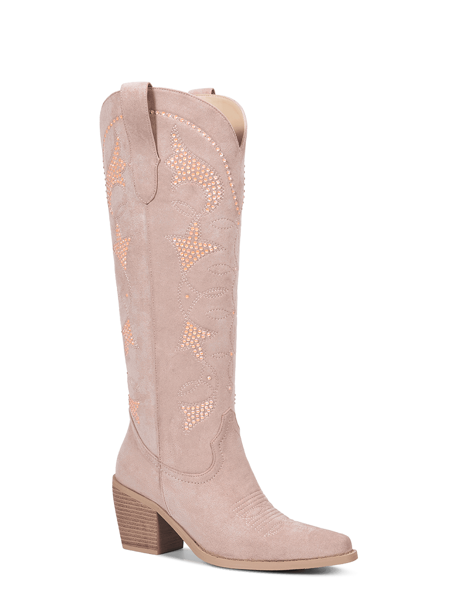 Fluorescent-rhinestones-muted-pink-western-boots