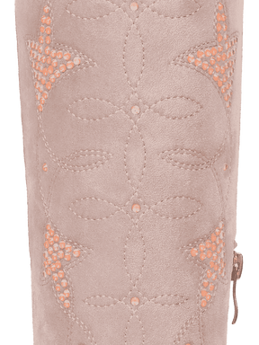 Fluorescent-rhinestones-muted-pink-western-faux-suede-boots