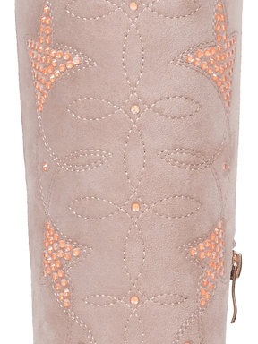 Fluorescent-rhinestones-muted-pink-western-faux-suede-boots