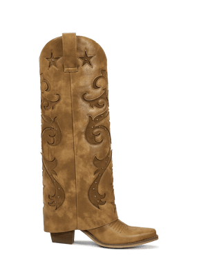 Fold-over-embroidery-star-retro-carving-western-boots