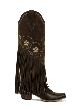 Fold-over-floral-brown-fringe-embroidery-cowgirl-boots