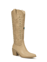 Gemstone-apricot-embroidered-ostrich-leather-boots