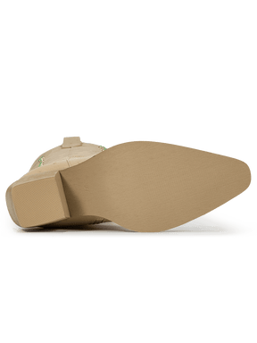 Gemstone-apricot-embroidered-ostrich-leather-rubber-boots