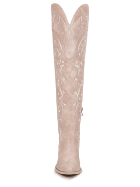 Muted-pink-embroidered-starry-over-the-knee-boots