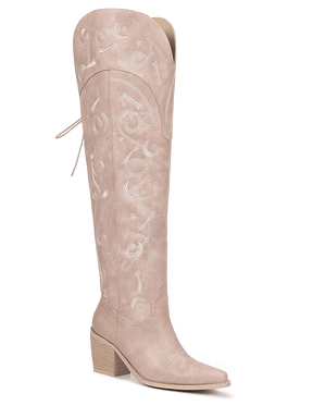 Muted-pink-embroidered-starry-thigh-high-boots