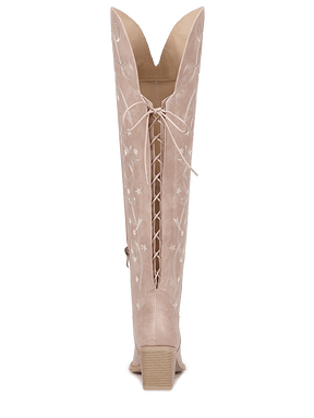 Muted-pink-embroidered-starry-thigh-high-mid-heel-boots