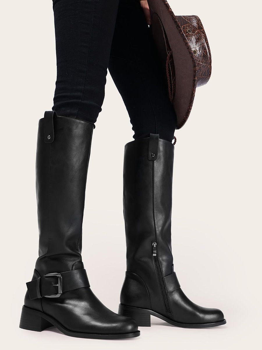 Comfortable Round Toe Riding Boots