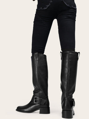 Comfortable Round Toe Riding Boots