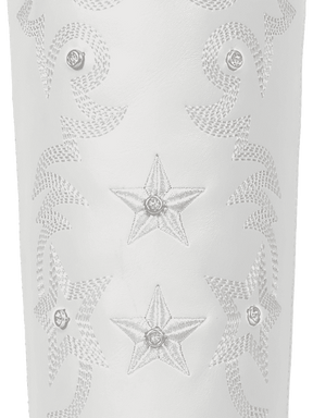 Pink-and-white-patchwork-orstrich-leather-pu-boots