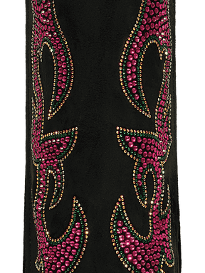 Pink-rhinestones-flame-faux-suede-black-boots