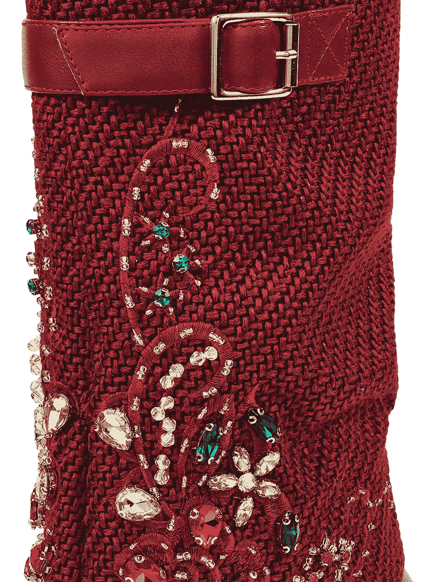 Red-knitted-pu-gem-fold-over-cowgirl-boots