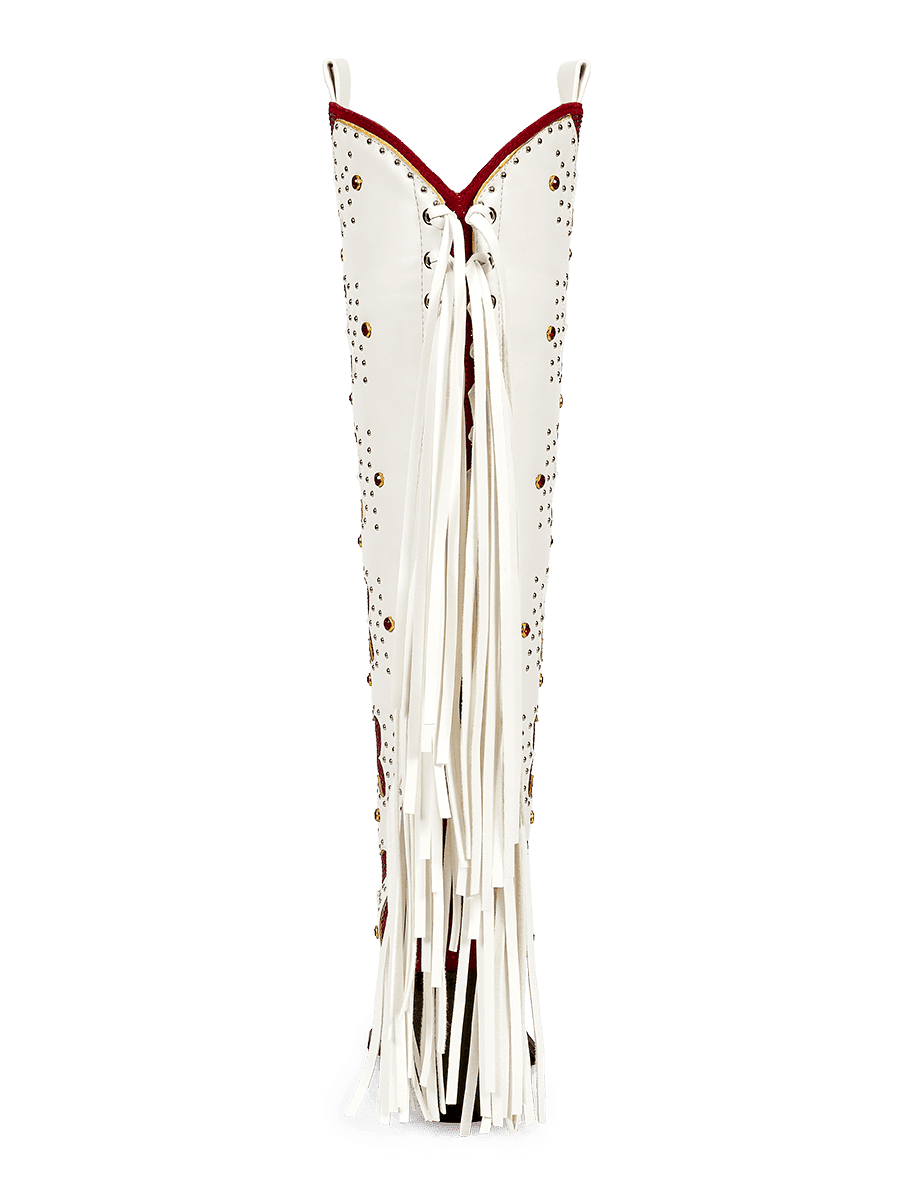 Red-rhinestones-and-pu-patchwork-with-tassels-and-studded-mid-heel-boots