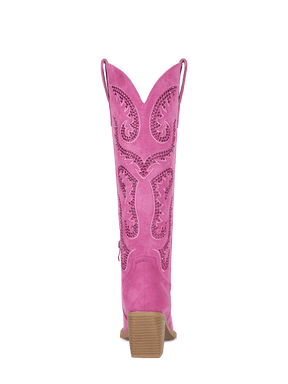 Retro-sweet-rhinestones-cerise-pink-mid-heel-western-boots
