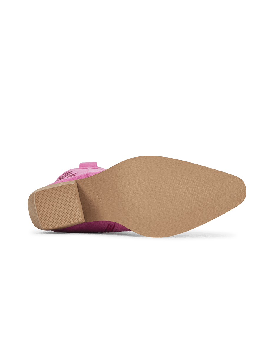 Retro-sweet-rhinestones-cerise-pink-rubber-western-boots