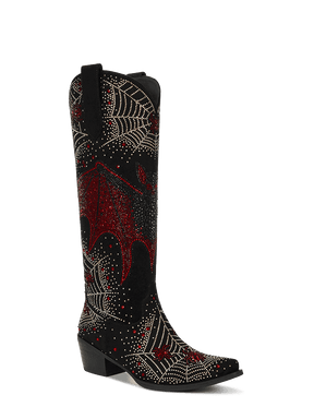 Rhinestone-bat-and-spider-web-western-cowgirl-boots