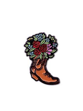 Rose Boots Brooch