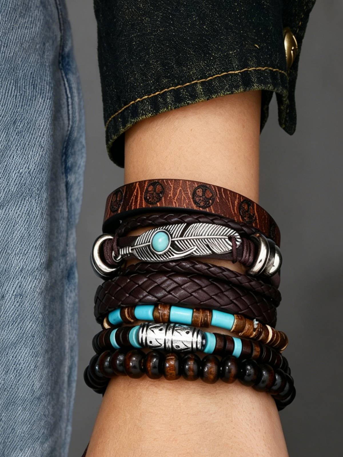 Feather Turquoise  Bracelet