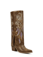 Side-zipper-embroidery-floral-brown-fold-over-boots