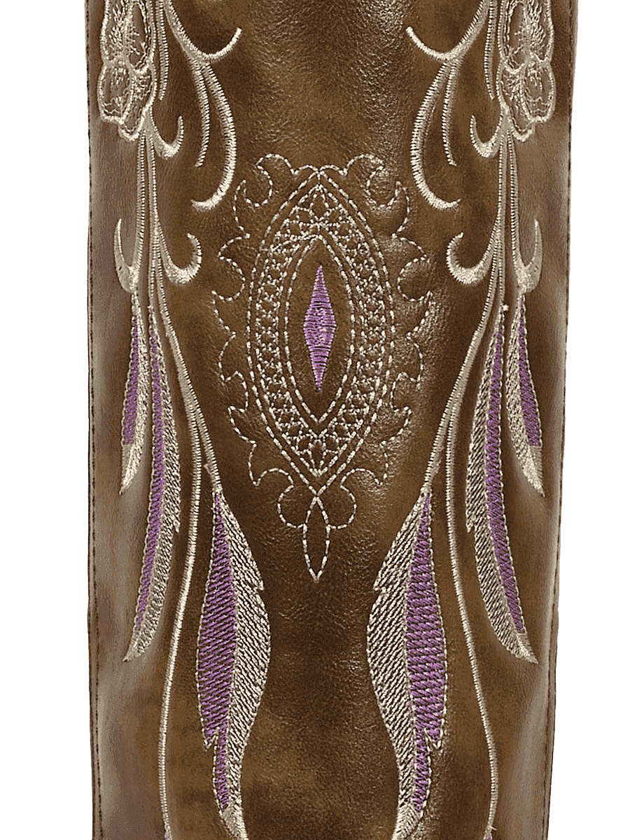 Side-zipper-white-purple-floral-brown-fold-over-boots