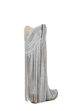 Silver-rhinestone-floral-tassel-mid-heel-western-cowgirl-boots