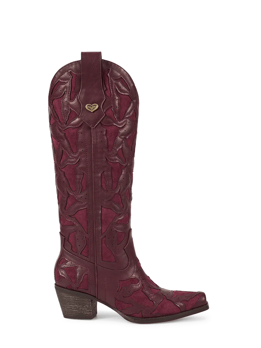 The-annie-burgundy-bull-head-pattern-cowgirl-boots 