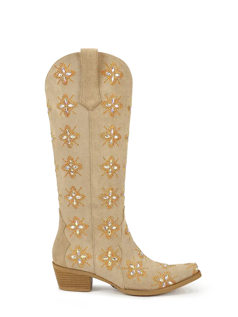 The-cheyenne-khaki-rhinestones-flower-cowgirl-boots