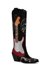 The_dolly_black_bass_guitar_pattern_cowgirl_boots