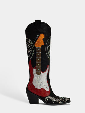 The_dolly_black_faux_suede_cowgirl_boots