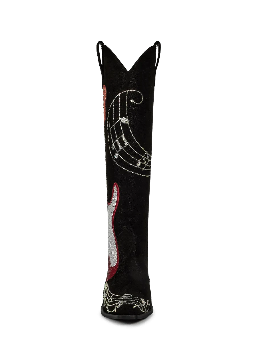 The_dolly_black_knee_high_cowgirl_boots