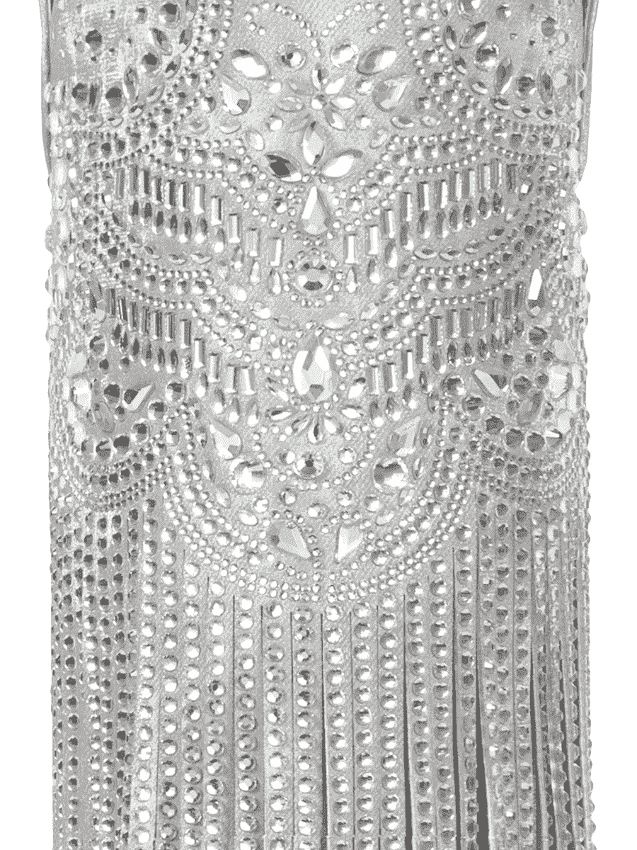 Vintage-grey-with-tassels-and-rhinestones-faux-cowgirl-boots