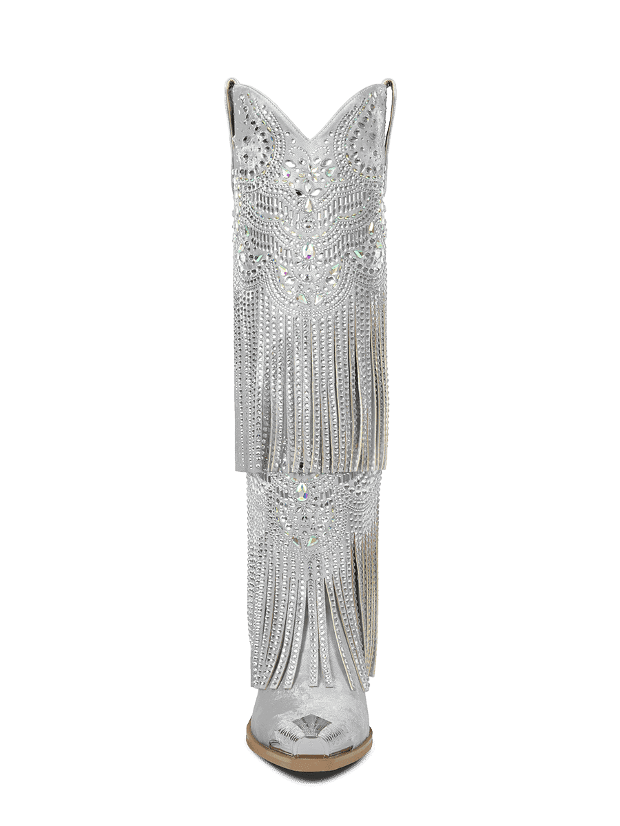 Vintage-grey-with-tassels-and-rhinestones-knee-high-cowgirl-boots