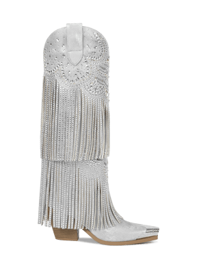 Vintage-grey-with-tassels-and-rhinestones-pull-on-cowgirl-boots