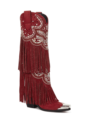 Vintage-red-with-tassels-and-rhinestones-cowgirl-boots