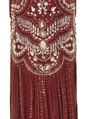 Vintage-red-with-tassels-and-rhinestones-faux-cowgirl-boots