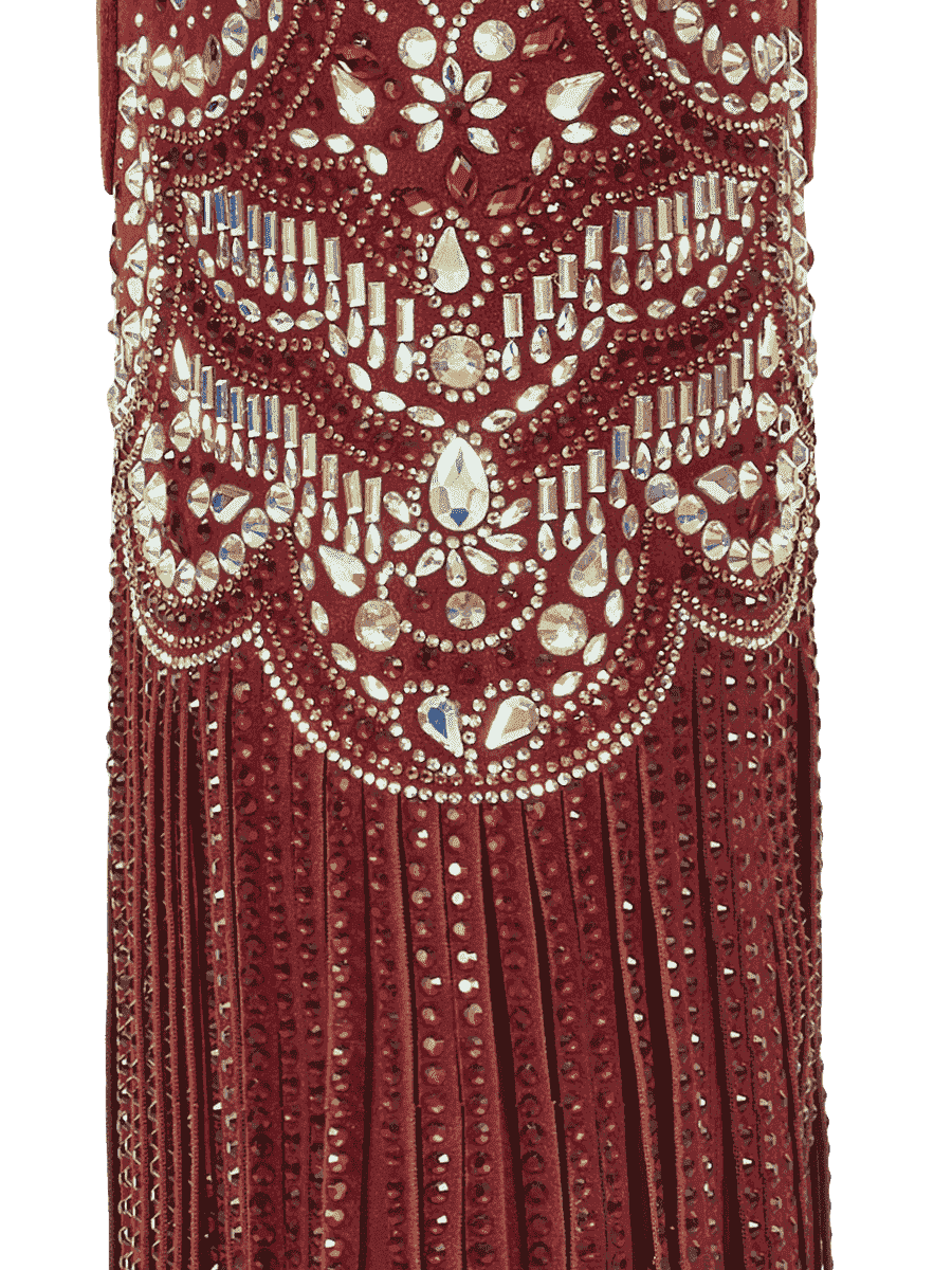 Vintage-red-with-tassels-and-rhinestones-faux-cowgirl-boots