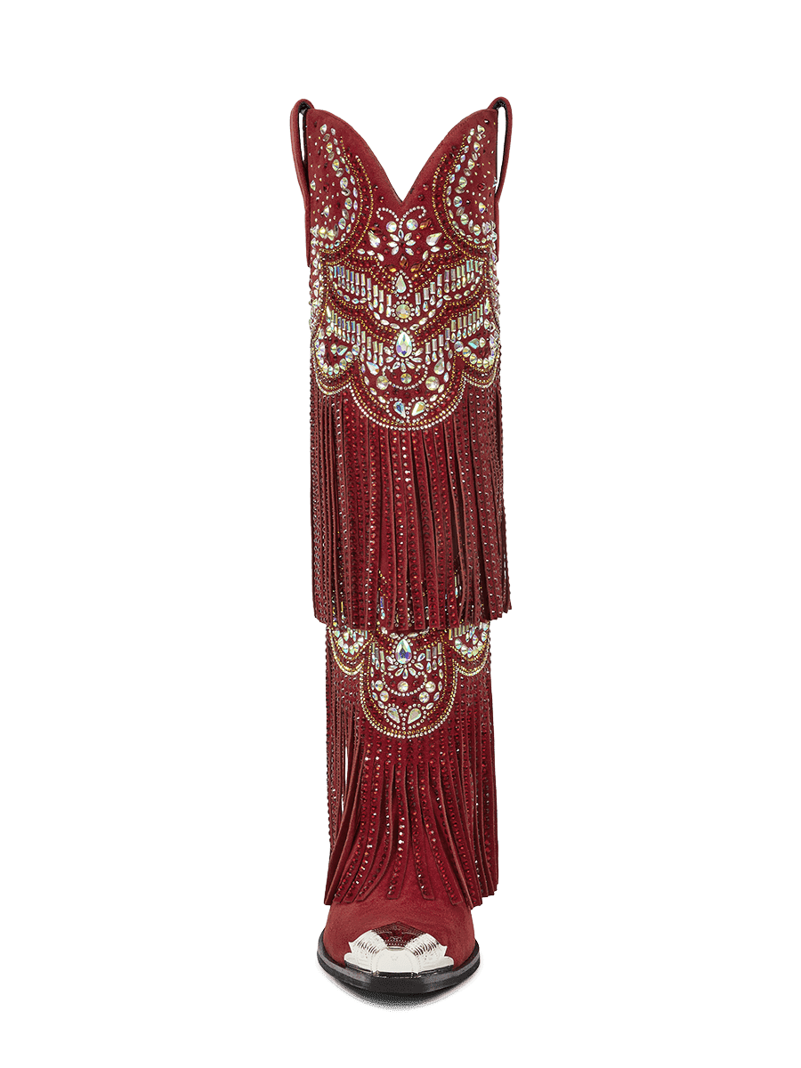 Vintage-red-with-tassels-and-rhinestones-knee-high-cowgirl-boots