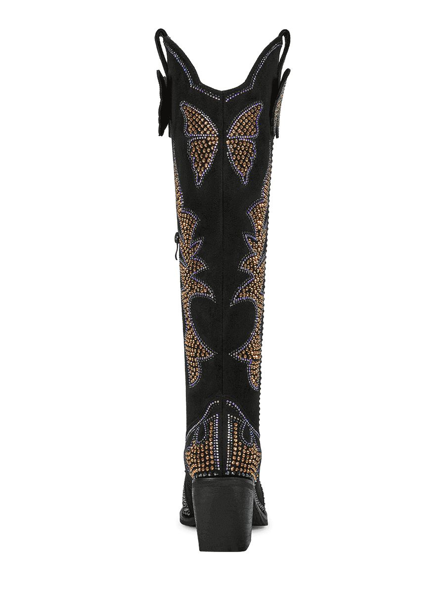 Wetkiss-Madi-C-balck-mid-heel-cowgirl-boots