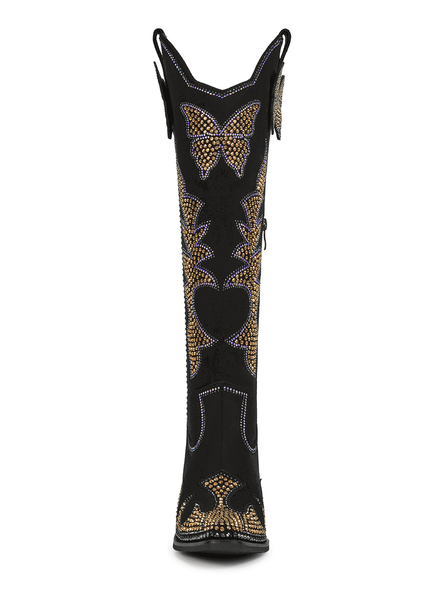 Wetkiss-Madi-C-black-knee-high-cowgirl-boots