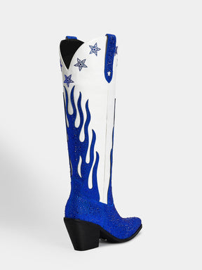 Wetkiss-blue-white-star-high-heel-cowgirl-boots