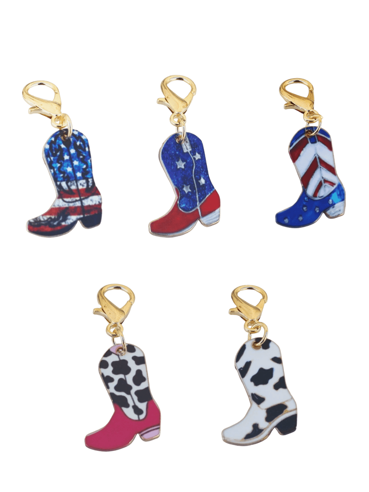Western Boots Printed Keychain Set
