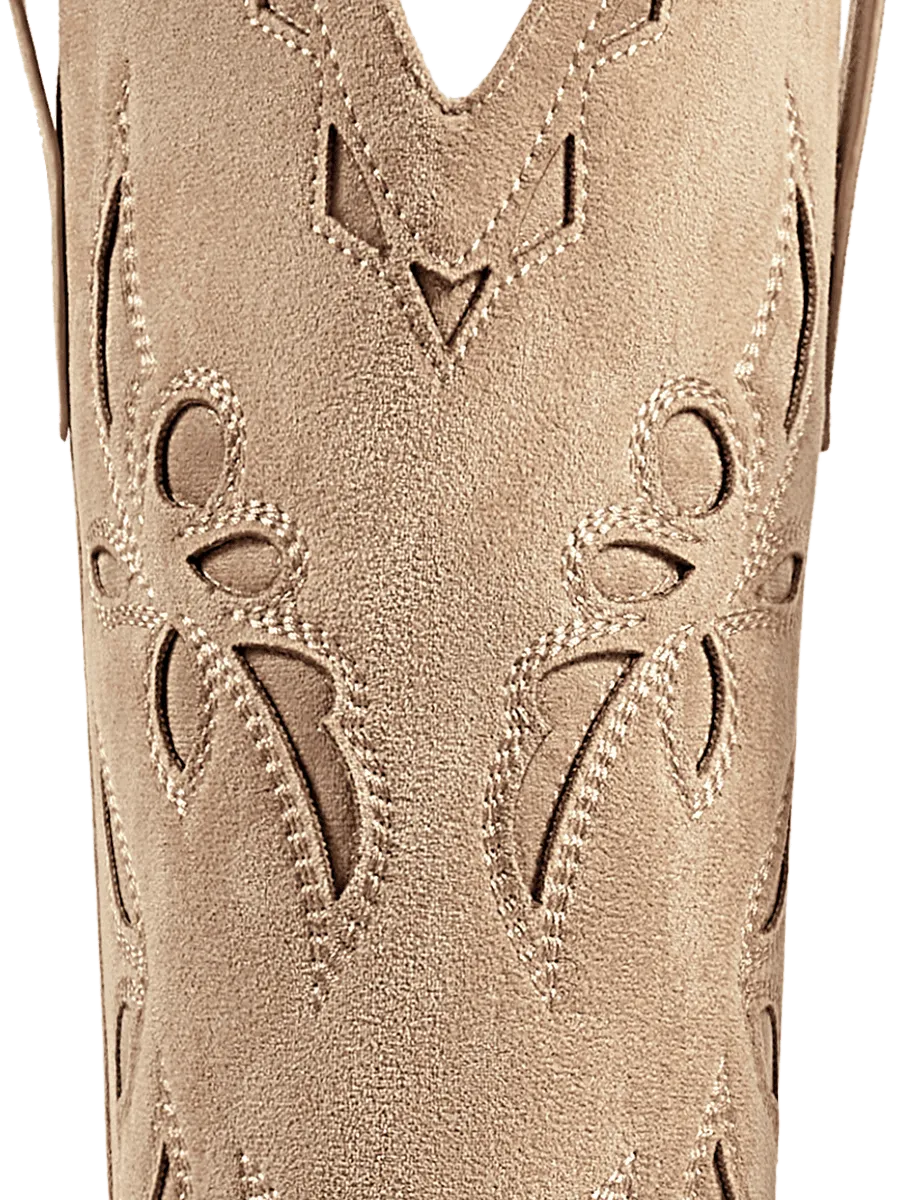 apricot-cut-out-chunky-heel-western-boots-faux-suede