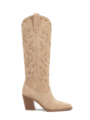 apricot-cut-out-chunky-heel-western-boots-pull-on
