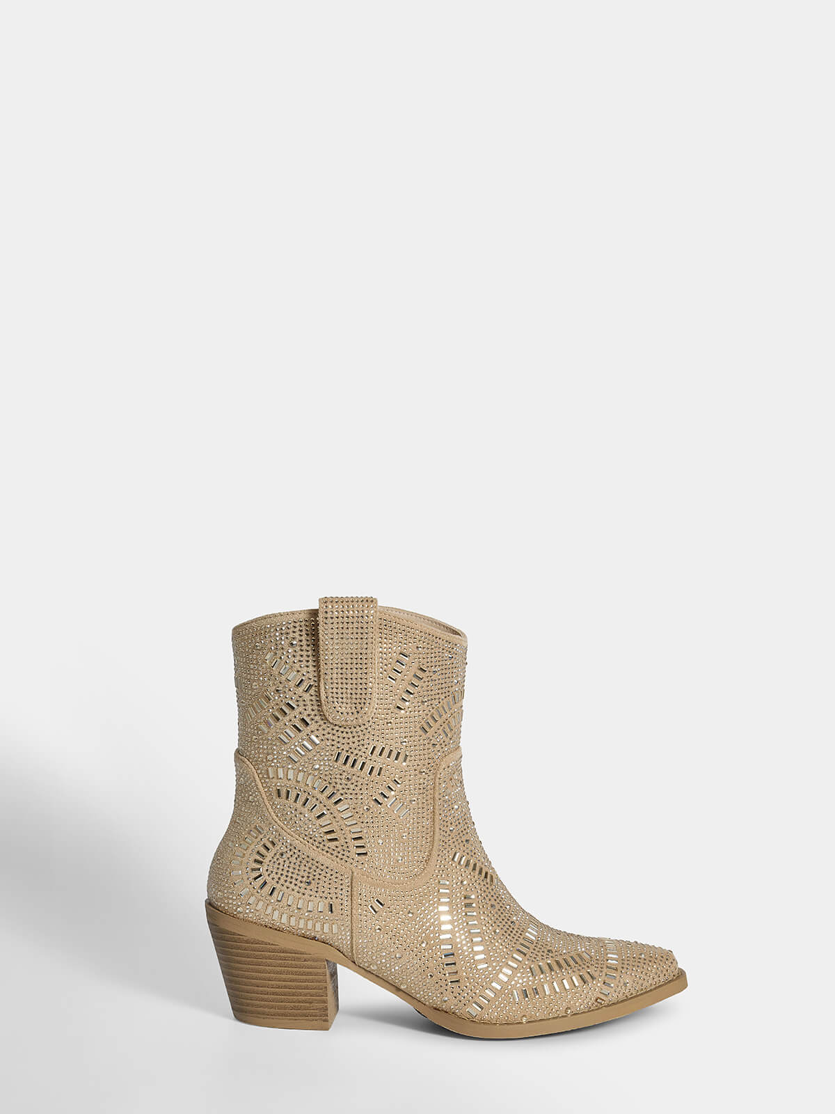 apricot-full-rhinestones-western-inspired-glitter-ankle-boots-side-zipper