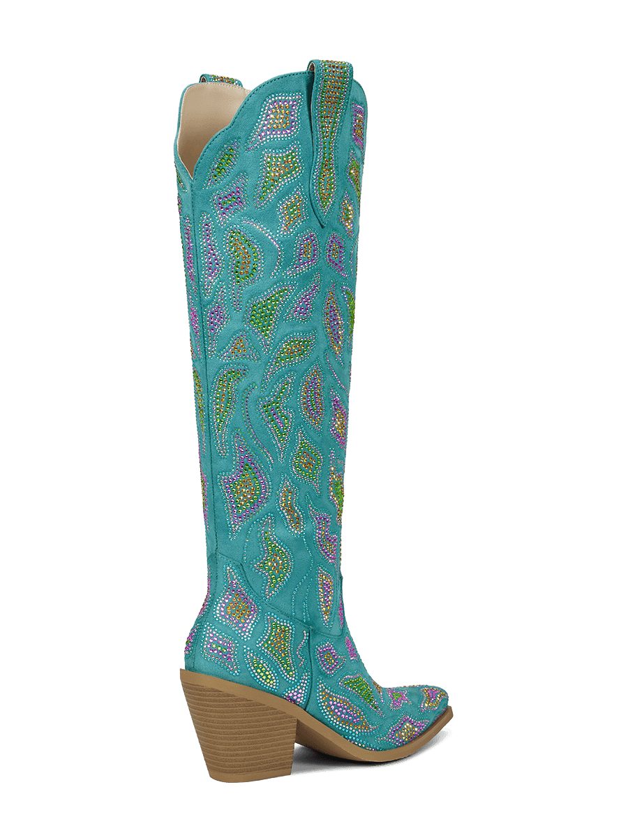 aquamarine-blue-multi-colored-rhinestones-mid-heel-cowgirl-boots