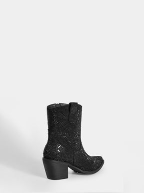 black-full-rhinestones-western-inspired-glitter-ankle-boots-mid-heel